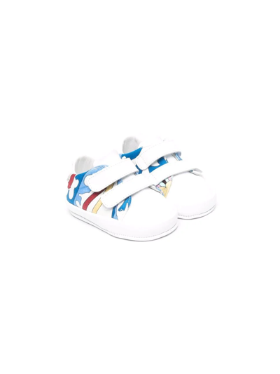 Emilio Pucci Junior Babies' Ranuncoli-print Low-top Trainers In White