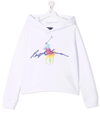 RALPH LAUREN LOGO-PRINT PULLOVER HOODIE