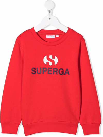 Superga Teen Logo-print Cotton Sweatshirt In Red