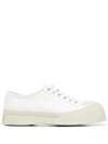 Marni Pablo Leather Platform Sneakers In White
