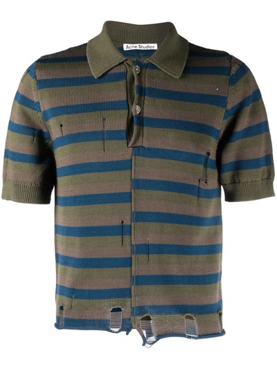 Acne Studios Knitted Polo Shirt Green Multi | ModeSens Acne Studios Knitted Polo Shirt Green Multi | ModeSens