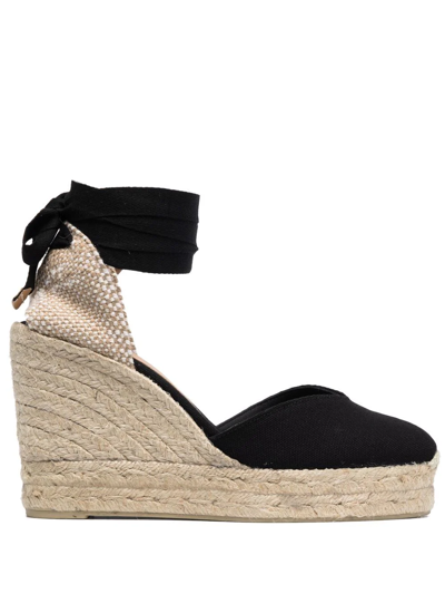 Castaã±er Chiara Wedged Espadrilles In Black