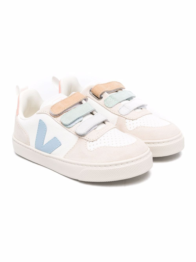 Veja V-10 Touch-strap Trainers In White