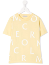 Moncler Logo-print Cotton T-shirt In Yellow