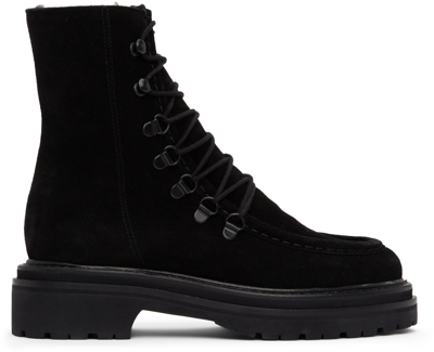 Legres College Black Suede Ankle Boots