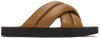 Proenza Schouler Brown Criss-cross Padded Sandals In Light Brown