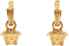 Versace Gold 'la Medusa' Greca Hoop Earrings In Kvo  Gold