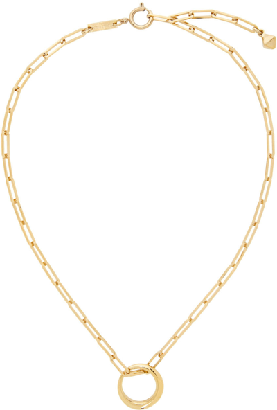Isabel Marant Circular Pendant Necklace In Gold