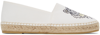 Kenzo Embroidered Tiger-motif Espadrilles In 01 White