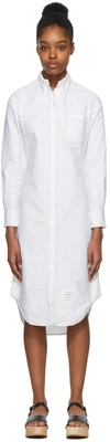 THOM BROWNE WHITE SHIRT DRESS