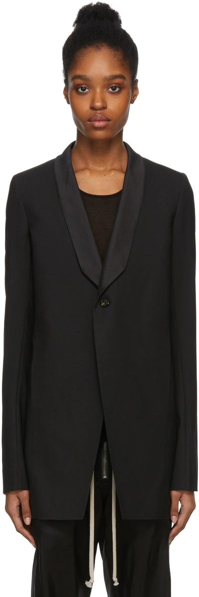 Rick Owens Black Walrus Tux Blazer