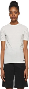 Jil Sander Small Logo Print T-shirt In White