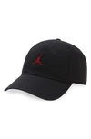 Jordan Jumpman Heritage86 Washed Baseball Cap In Black,gym Red