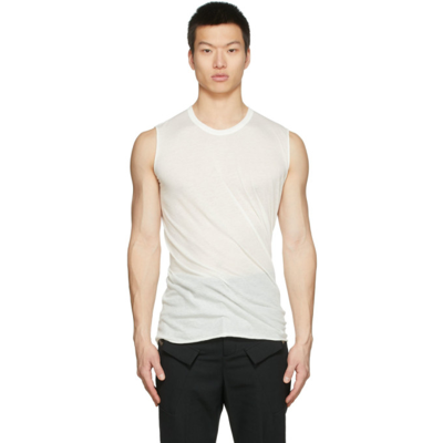 Rick Owens Off-white Basic Tank Top In 21 Natural