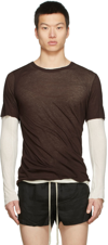 RICK OWENS BURGUNDY BASIC T-SHIRT