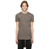 RICK OWENS TAUPE DOUBLE SHORT SLEEVE T-SHIRT