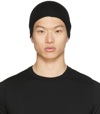 Rick Owens Mens Black Oversized Ribbed-trim Cashmere Beanie Hat