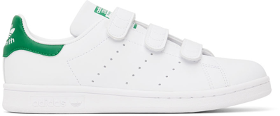 Adidas Originals White & Green Stan Smith Sneakers In Ftwr White / Ftwr Wh