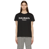 Balmain Logo Foil Organic Cotton Jersey T-shirt In Black