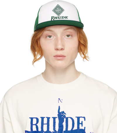 Rhude Spade Green Twill Trucker Cap