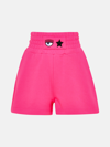 Chiara Ferragni Fuchsia Cotton Eye Star Shorts In Pink