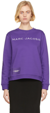 Marc Jacobs Purple Jersey Sweatshirt With Logo Print