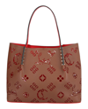 Christian Louboutin Large Cabarock Loubinthesky Perforated Leather Tote In Brown