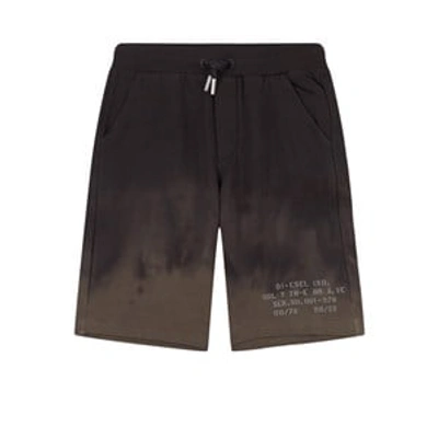 Diesel Teen Boys Black & Green Shorts