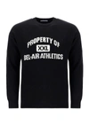 Bel-air Athletics Mens Vintage Black Graphic-knit Wool-blend Jumper S