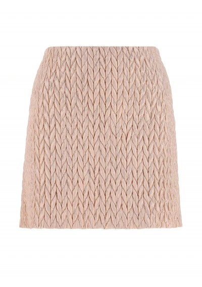 Miu Miu Patterned Short Skirt In Pink