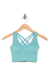 Z By Zella Seamless Crossback Bralette In Teal Reef