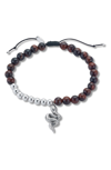 Samuel B. Silver Tiger Eye Viper Bracelet In Brown