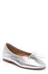 Mansur Gavriel Dream Ballerina Almond-toe Leather Ballet Flats In Silver
