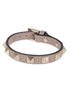 Valentino Garavani Garavani Leather Rockstud Bracelet In Pink