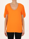 Stella Mccartney Viscose T-shirt In Orange