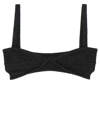 Khaite Eda Cashmere Bralette In Grey