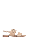 Ferragamo Double-strap Slingback Sandals In Marrone