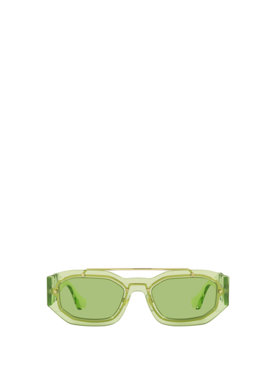 Versace Ve2235 长方形镜框太阳眼镜 In Green