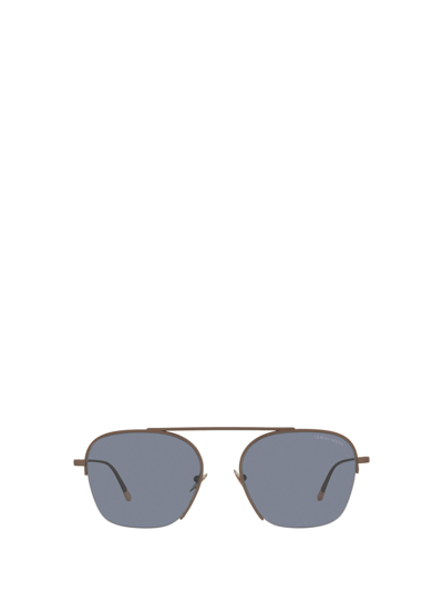 Giorgio Armani Ar6124 Matte Bronze Male Sunglasses In Brown