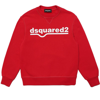 Dsquared2 Teen Logo-print Cotton Sweatshirt In Red