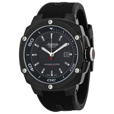 Alpina Avalanche Extreme Black Dial Black Rubber Strap Mens Watch Al525lbb5fbae6