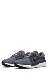 Nike Men's Air Zoom Vomero 16 Running Sneakers From Finish Line In Grey/ Black/ Kumquat