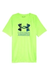 Under Armour Kids' Ua Tech™ Hybrid Performance Graphic Tee In Quirky Lime / / Black