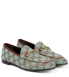 Gucci Canvas Gg `jordaan` Loafers In Multi