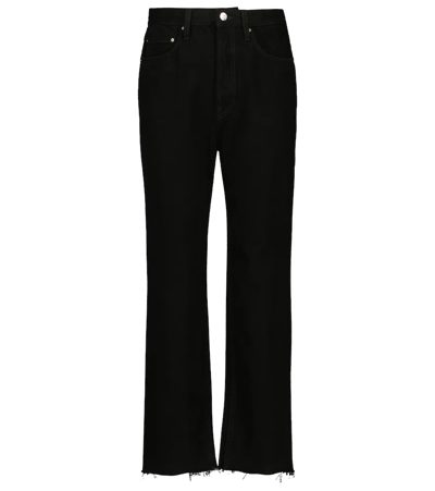 Totême Straight Cropped Jeans In Black