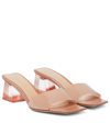 Gianvito Rossi Clear Block-heel Mule Sandals In Beige