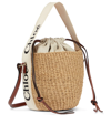 Chloé X Mifuko Woody Small Raffia Bucket Bag In Brown