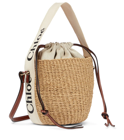 Chloé X Mifuko Woody Small Basket Tote In Brown