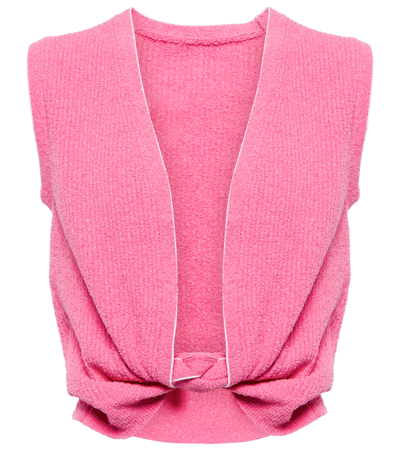 Jacquemus Pink Le Papier 'le Haut Noué' Waistcoat