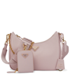 Prada Re-edition 2005 Small Leather Shoulder Bag In Alabastro 1